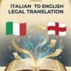 Italian to English Legal Translation document featuring national flags of Italy and United Kingdom.