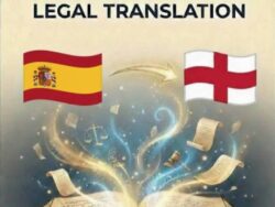 Official Spanish to English Legal Translation documents showing the flags of Spain and the United Kingdom.