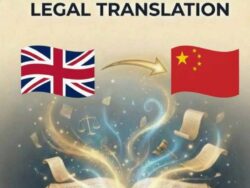 English to Chinese Legal Translation service featuring the national flags of the United Kingdom and China.